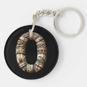Hawaiaanse Polynesische Aloha Letter O Aangepaste Sleutelhanger (Achterkant)
