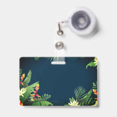 Hawaiaanse print badge (Voorzijde met uittrekbare clip)