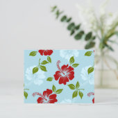 Hawaiaanse print feestdagenkaart (Staand voorkant)