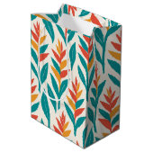 Hawaïaanse print heliconia medium cadeauzakje (Achterkant Gekanteld)