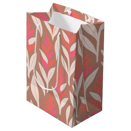 Hawaïaanse print heliconia medium cadeauzakje (Voorkant Gekanteld)