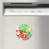 Hawaiaanse print hibiscus bloem magneet (Insitu (Vaatwasser))