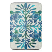 Hawaïaanse print Honu zee schildpad quilt Badmat (Voorkant Verticaal)