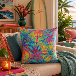 Hawaïaanse print kokospalm boom patroon kussen