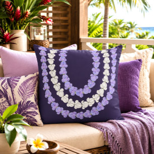 Hawaiaanse print kroon bloem lei kussen