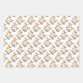 Hawaïaanse print paradijsvogel bloem inpakpapier vel (Voorkant 2)