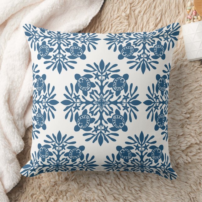 Hawaïaanse print quilt honu schildpad kussen (Deken)