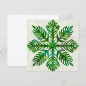 Hawaïaanse print quilt lauae varen notitiekaartje (Voorkant / Achterkant)