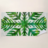 Hawaïaanse print quilt lauae varen strandlaken (Voorkant)