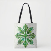 Hawaïaanse print quilt lauae varen tote bag (Voorkant)