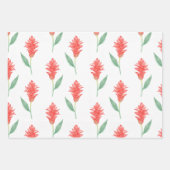 Hawaïaanse Print rode gember bloem Inpakpapier Vel (Voorkant)