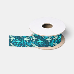 Hawaiaanse print  satijnen lint
