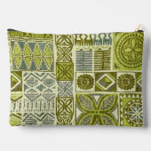 Hawaiaanse print tapa groen etui (Achterkant)