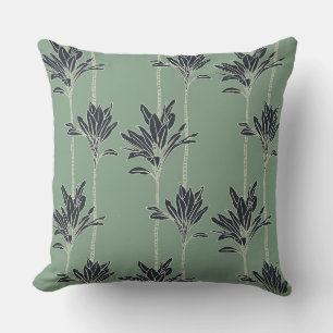 Hawaiaanse print ti-blad planten worp kussen