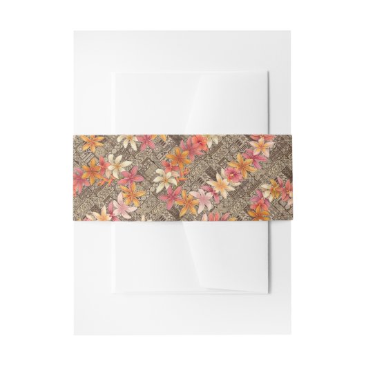 Hawaiaanse print  uitnodigingen wikkel (Voorkant Voorbeeld)