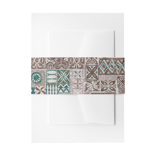 Hawaiaanse print  uitnodigingen wikkel (Voorkant Voorbeeld)