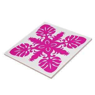 hawaïaanse quilt gestileerde decoratieve keramisc tegeltje