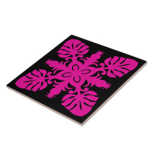 hawaïaanse quilt gestileerde decoratieve keramisc tegeltje