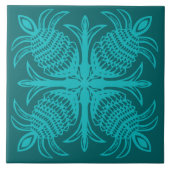 hawaïaanse quilt gestileerde decoratieve keramisch tegeltje (Voorkant)