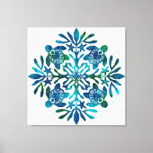 Hawaïaanse Quilt Honu ( zeeen schildpad ) Canvas Afdruk (Voorkant)