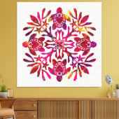 Hawaïaanse Quilt Honu ( zeeen schildpad ) Canvas Afdruk (Insitu (Woonkamer))