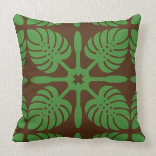 HAWAIAANSE QUILT KUSSEN- Monstera Kussen