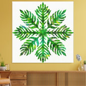 Hawaïaanse Quilt Lauae varen Canvas Afdruk (Insitu (Woonkamer))