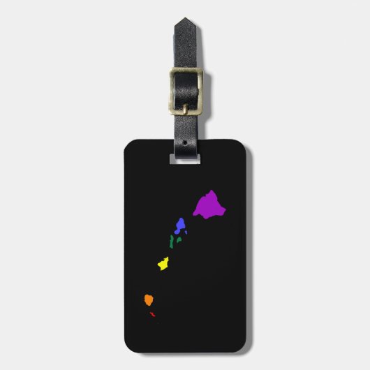 Hawaïaanse regenboog bagagelabel (Voorkant verticaal)