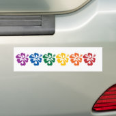 Hawaïaanse regenboog bumpersticker (Op auto)