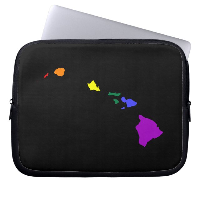 Hawaïaanse regenboog laptop sleeve (Voorkant)