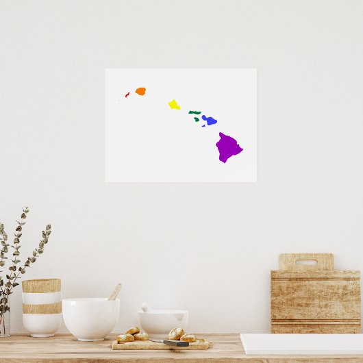 Hawaïaanse regenboog poster (Keuken)