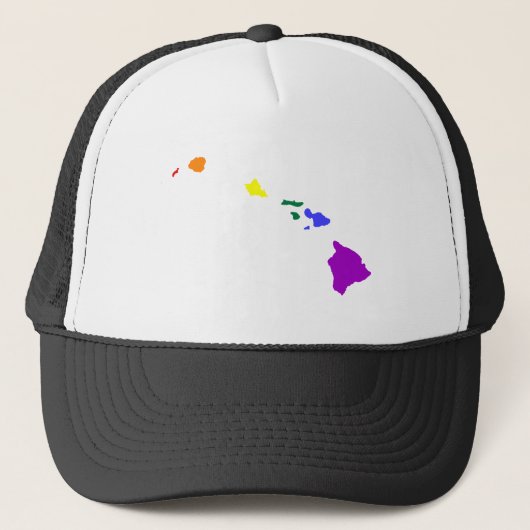 Hawaïaanse regenboog trucker pet (Voorkant)