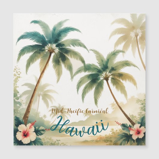 Hawaiaanse Reis Honolulu in Vintage Stijl (Voorkant)