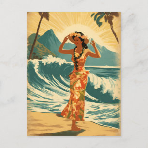 Hawaïaanse reizen Honolulu Mid-Pacific Briefkaart