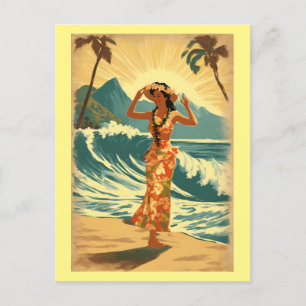 Hawaïaanse reizen Honolulu Mid-Pacific Briefkaart