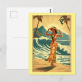  Hawaïaanse reizen Honolulu Mid-Pacific Briefkaart (Voorkant / Achterkant)