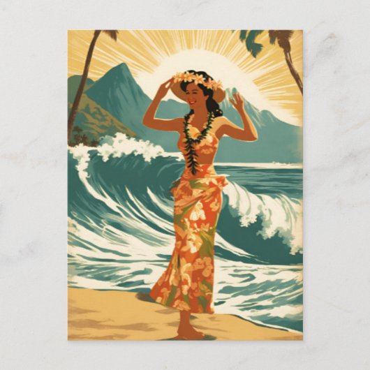 Hawaïaanse reizen Honolulu Mid-Pacific Briefkaart (Voorkant)