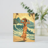 Hawaïaanse reizen Honolulu Mid-Pacific Feestdagenkaart (Staand voorkant)