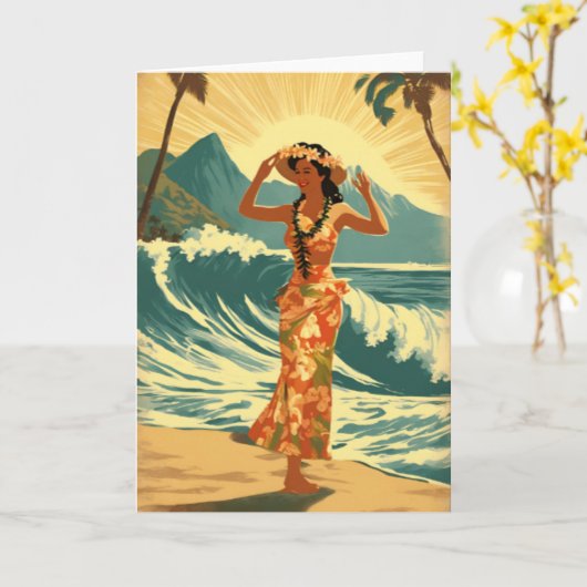 Hawaïaanse reizen Honolulu Mid-Pacific Kaart (Gele Bloem)