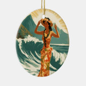  Hawaïaanse reizen Honolulu Mid-Pacific Keramisch Ornament (Rechts)