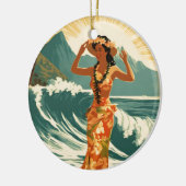  Hawaïaanse reizen Honolulu Mid-Pacific Keramisch Ornament (Links)
