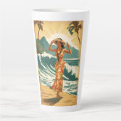 Hawaïaanse reizen Honolulu Mid-Pacific Latte Mok (Voorkant)