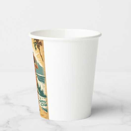  Hawaïaanse reizen Honolulu Mid-Pacific Papieren Bekers (Links)
