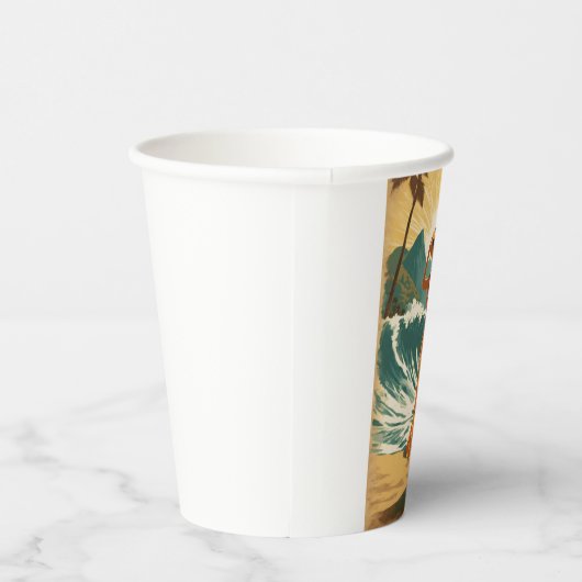  Hawaïaanse reizen Honolulu Mid-Pacific Papieren Bekers (Rechts)