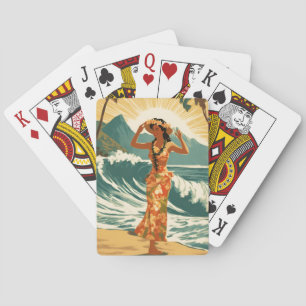  Hawaïaanse reizen Honolulu Mid-Pacific Pokerkaarten