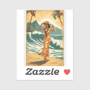  Hawaïaanse reizen Honolulu Mid-Pacific Sticker