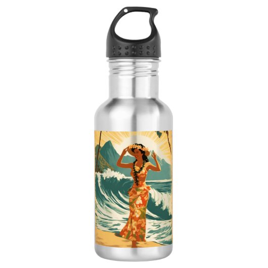 Hawaïaanse reizen Honolulu Mid-Pacific Waterfles (Voorkant)