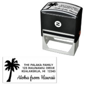Hawaïaanse retouradres stempel Aloha Palm Tree (In situ)