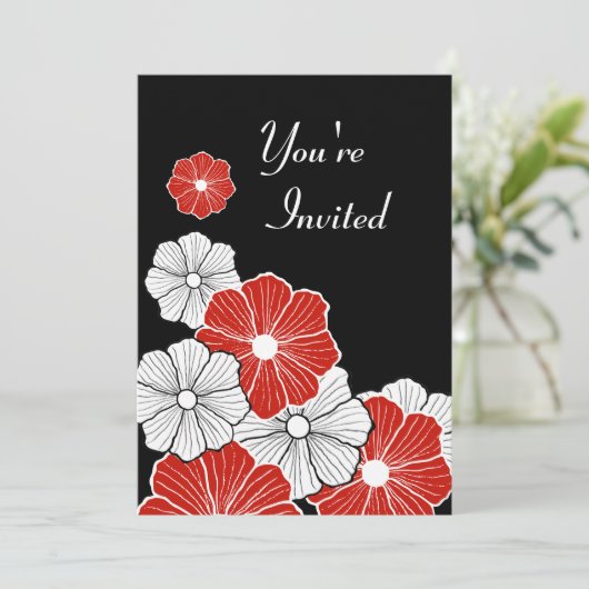 Hawaïaanse Retro Uitnodigingen (Staand voorkant)