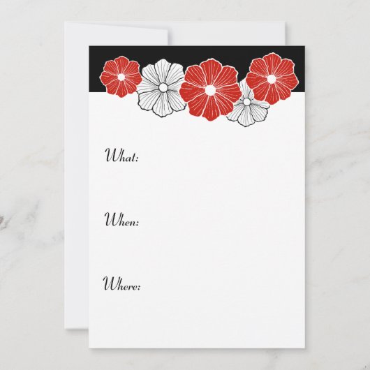 Hawaïaanse Retro Uitnodigingen (Achterkant)